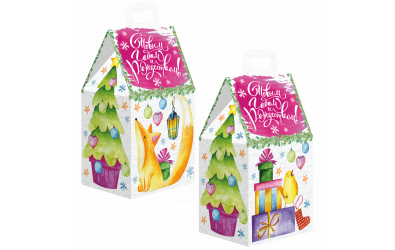 Картонная упаковка<br>"ДОМИКИ-мини 2 (сц) 250г"