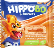 Бисквит  HIPPO BO & friends 32 г с начинкой вареная сгущенка